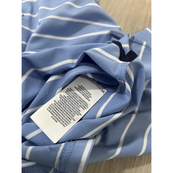 Polo Ralph Lauren Polo Shirt Mens 3XLT Blue/ White Striped Performance - Picture 8 of 8